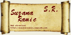 Suzana Ramić vizit kartica